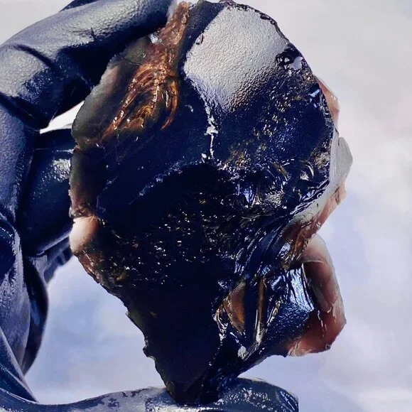 Rainbow Obsidian Rough Raw Lapidary Glass Butte Oregon Rare Purple Green 5 oz. - Picture 6 of 13